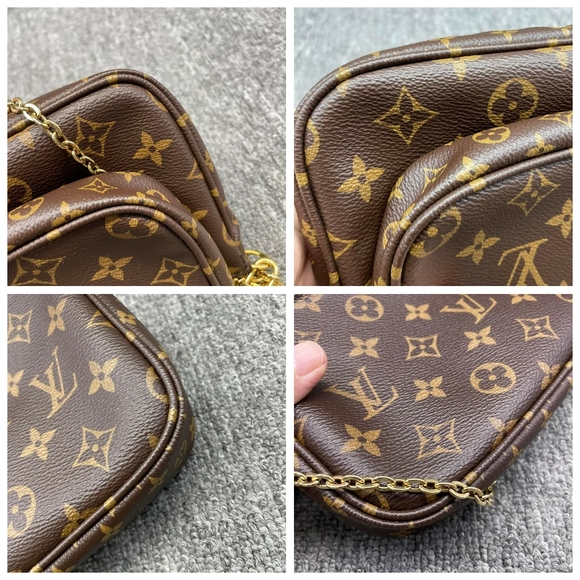 100% Authentic LOUIS VUITTON Multi Pochette Accessories W/P Monogram Bag - Picture 6 of 15